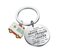 BNQL Llavero de ambulancia EMT, regalo para conductor de ambulancia, regalo de enfermera, regalo de emergencia para técnicos médicos, llavero EMT, Llavero de coche de ambulancia, L