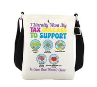 BNQL Protect National Parks - Bolso cruzado para justicia social, con texto en inglés "I Literally Want My Tax Dollars To Support National Parks"