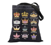 BNQL Tudor History - Bolsa de mano para amantes de la corona, regalos de historia británica, regalos para amantes de la historia británica, bolsa de mano de estudios sociales
