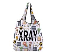 BNQL Xray Technologist - Bolsa de compras plegable con tecnología de rayos X, regalos de radiología, regalo de tecnólogo de rayos X, bolsa de comestibles reutilizable Rad Tech