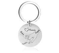 BNREOZA 1 Llavero Regalo Día del Padre, Mejor Regalo para Papá, Regalo Día del Padre, Papá e Hijos, Regalo de Cumpleaños para el Padre, Regalo de Recuerdo