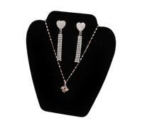 BNREOZA 1 pieza Soporte de terciopelo para joyas, organizador de cadenas de joyas en 3D para collares y pendientes, pequeño soporte combinado para collares para exposición