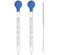BNREOZA 2 Pcs pipetas de vidrio de 10 ml, pipetas medidoras con pincel, pipetas de vidrio con cuentagotas, pipetas medidoras, pipetas cuentagotas para laboratorio,investigaci贸n, medicina, escuela