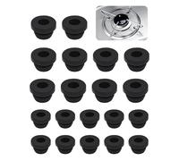 BNREOZA 20 Piezas Arandelas de Goma para Estufas, Guía de Pies de Goma, Guía de Pies de Goma para Estufas de Gas con Varillas de 5mm