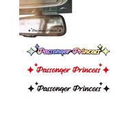 BNREOZA 6 piezas de pegatinas para el coche, princesa pasajera pegatinas espejo del coche, lindo y divertido princesa pegatinas, princesa pegatinas para la ventana del coche,decoraci贸n de coches