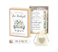 BNREOZA Regalos de boda para parejas de novios, regalo de dinero, caja de regalo, incluye tarjeta de boda, caja de regalo, tubo de ensayo, bolsa de yute para boda, compromiso, aniversario de boda
