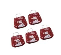 bnsggl 5 cajas de dulces de metal con temática navideña, caja decorativa de dulces de Navidad para oficina y fiestas escolares