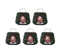 bnsggl 5 cajas de dulces de metal con temática navideña, caja decorativa de dulces de Navidad para oficina y fiestas escolares