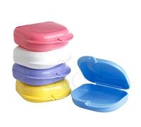 bnsggl Caja de Retenedor Protector Bucal Contenedor Para Estuche Cajas de Almacenamiento de Dentaduras Con Tapa Orificios de Ventilación Soporte para Dientes