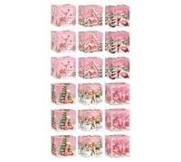bnsggl Cajas elegantes con temática navideña, caja de embalaje de papel amigable para suministros y golosinas de fiesta de vacaciones