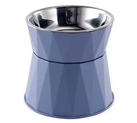 bnsggl Cuenco para gatos, elevado para comer, cuello para protección, antivómitos, cuencos elevados de acero inoxidable para perros pequeños