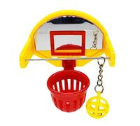 bnsggl Divertido aro de baloncesto para loros y pájaros, juguete masticable para periquitos