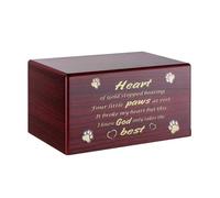 bnsggl Elegante caja de madera para urnas de mascotas, para perros, gatos, mascotas, cenizas, recuerdos con palabras para mascotas, caja de ataúdes para regalo conmemorativo