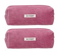 bnsggl Estuches de lona, 2 estuches multiusos para lápices, bolsa de maquillaje de viaje para niños y adultos, Almidón de raíz de loto, Estuches