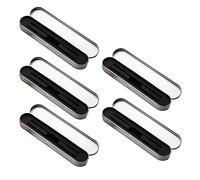 bnsggl Estuches para lápices, caja de papelería de metal con bisagras, estuche pequeño rectangular vacío con bisagras, contenedor de almacenamiento para bolígrafos, organizador para el hogar, Doble