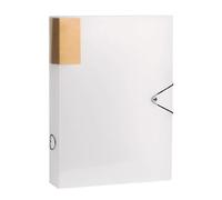 bnsggl Estuches para lápices, estuche de plástico con tapa, organizador de archivos, caja de almacenamiento de documentos, caja de almacenamiento de archivos de escritorio extraíble, Clear, Estuches