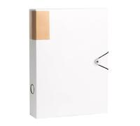 bnsggl Estuches para lápices, estuche de plástico con tapa, organizador de archivos, caja de almacenamiento de documentos, caja de almacenamiento de archivos de escritorio extraíble, White, Estuches