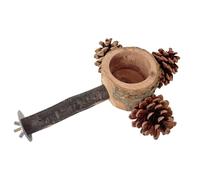 bnsggl Jaula para pájaros pequeña con taza de alimentación y piña para loros, jaula estable para pájaros, juguete para cacatúas, conures