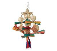 bnsggl Juguete colgante para pájaros, jaula de pájaros, rattanes, forrajeo, accesorios para jaulas, periquitos, juguete masticable, guacamayos, juguete triturador