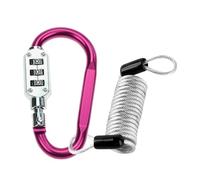 bnsggl Mosquetón de aleación de aluminio reajustable con combinación de 3 dígitos, código de contraseña, candado para maleta, candado de equipaje