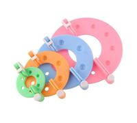 bnsggl Pompoms - Juego de 4 piezas de diferentes tamaños para hacer pompones, agujas de bola, lana, tejer, manualidades
