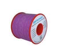 BNTECHGO Bobina de alambre de silicona de calibre 26, color morado, 250 pies, ultra flexible, alta temperatura, 200 grados C, 600 V, 26 AWG, alambre de goma de silicona, 30 hebras de alambre de cobre