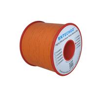 BNTECHGO Bobina de alambre de silicona de calibre 26, naranja, 250 pies, ultra flexible, alta temperatura, 200 grados C, 600 V, 26 AWG, alambre de goma de silicona, 30 hebras de alambre de cobre
