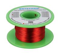 BNTECHGO - Cable magnético 24 AWG (alambre de cobre esmaltado, 113 g, 0,053 cm de diámetro), color rojo
