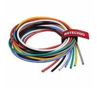 BNTECHGO Kit de alambre de silicona de calibre 14, ultra flexible, 7 colores, alta resistencia, 600 V, 14 AWG, 400 hebras de alambre de cobre estañado cable de alambre de alambre trenzado