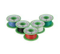 BNTECHGO - Kit de cable de silicona de 5 colores ultraflexible, aislamiento de goma de silicona, alambre de cobre estañado trenzado, cable de alambre