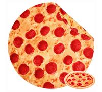 BNuitland Manta divertida de pizza, 300 g/m², doble cara, gigante, divertida, realista, con bolsa de pizza, manta divertida para adultos y niños, manta de franela súper suave