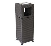 BNUTFRDD Batón de basura ratán plástico CAJA DURABLE DE BAJA BABILLA CON CENSO Trash Cán con cubo interno Cubo de Basura