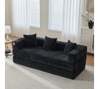BNUZ Sofá modular de chenilla con bloque de felpilla, muy suave, se puede combinar libremente con bolsillos laterales para almacenamiento y base antideslizante, perfecto para sala de estar, zona de