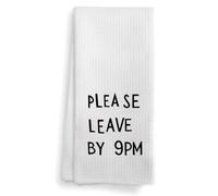 Bnwepo Toallas de cocina absorbentes para la limpieza, por favor déjalo antes de las 9 p.m., toallas de mano para cocina, comedor, baño, toallas de cocina y paños de cocina, juego de paños de cocina