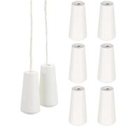 BNXF Paquete de 6 colgantes pequeños ciegos con extremo de tirador,extremos de cordón ciego,cordón de madera,borla para ventana,pomos de cordón de madera para persianas de baño,decoración de luces y