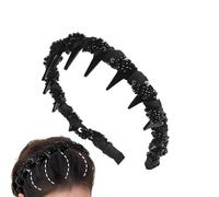 BnyHjir Diadema con cuentas para mujer, diadema de moda para viajes, elegante diadema para mujeres, niñas, eventos culturales, bodas, sesiones de fotos familiares, festivales, compras