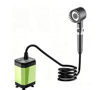 BNZCZY Bomba de Ducha portátil para Camping, Ducha Manual Exterior con Pantalla Completa, 2 velocidades de Flujo, Bomba Multiusos para Camping, Lavado de Coches(Size:6000 mAh,Color:Verde)