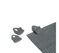 Bo-Camp 4217000 - Clips para lona, 4 unidades, gris