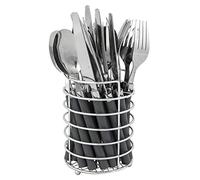 Bo-Camp - Cubertería - Cesta - Gris - 24 Piezas - 6 Personas