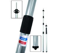 Bo-Camp Tentstok Tele 4 - Varilla telescópica para tarp y Tienda de campaña, 80 a 230 cm