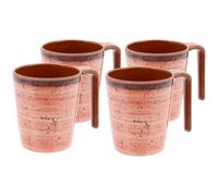 Bo-Camp - Taza L - Halo - 4 Piezas - Melamina - Arcilla