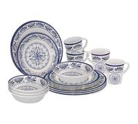 Bo-Camp - Vajilla - 100% melamina - 16 Piezas - Old Dutch - Azul