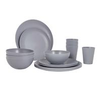 Bo-Camp - Vajilla - Renew - RPET - Gris - 16 Piezas