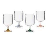 Bo-Camp - Vaso de vino (250 ml, 4 piezas), color pastel