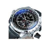 (BO LEATHER BLACK) Relojes mecánicos de lujo para hombre WINNER 2017, relojes de pulsera automáticos