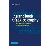 Bo Svensén A Handbook of Lexicography (Tapa blanda)