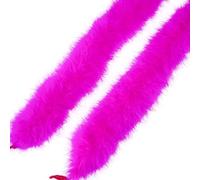 Boa de plumas de pavo esponjosa, 2 metros por pieza, 50g de espesor, adornos de plumas de marabú Natural, bufanda para decoración de ropa, chal