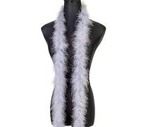Boa de plumas Grau de marabú esponjoso de 20g，aprox. 180 cm, para manualidades, bodas, fiestas, decoración de árboles de Navidad，carnaval, fiesta temática