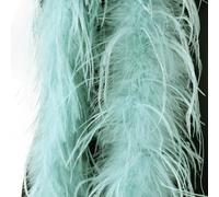 Boa de plumas, plumas, longitud aprox. 2 m, guirnalda de plumas, bufanda de plumas de un solo color, pluma de avestruz, accesorio para disfraz de Charleston años 20, color verde claro