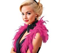Boa pluma fucsia